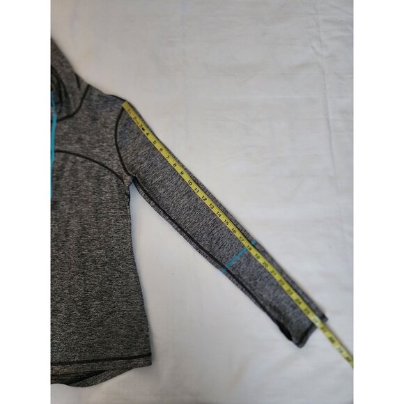 Zella Women's Frost Tech Hooded Half Zip Pullover Jacket Gray/Blue Size Small - Picture 9 of 10